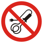 P 35 Запрещается пользоваться электронагревательными приборами - Изготовление знаков и стендов, услуги печати, компания «ЗнакЪ 96»